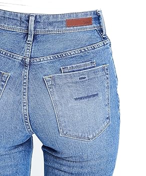Amazon | [ヤヌーク] ジーンズ Semi Flare Denim Pants
